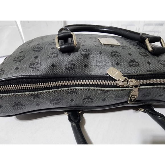 Authentic MCM Visetos Laptop Bag Grey/Black - Picture 5 of 14